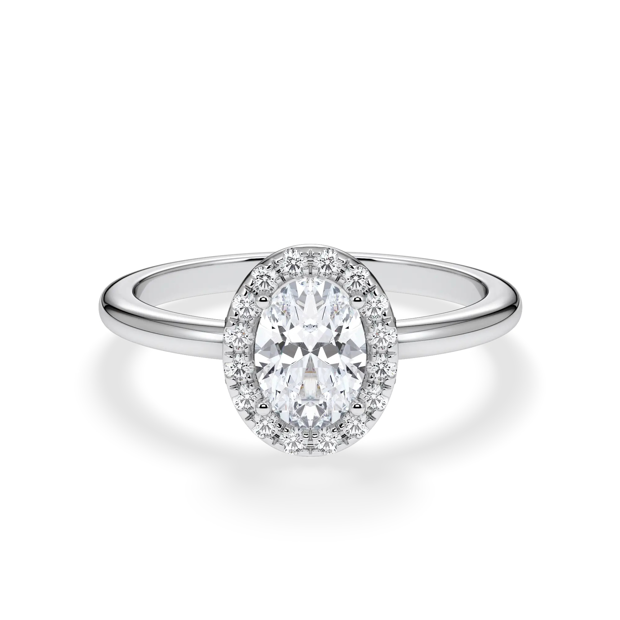 weiss oval mit Umrandung